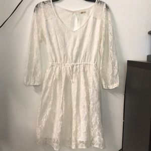 Hollister white lace dress